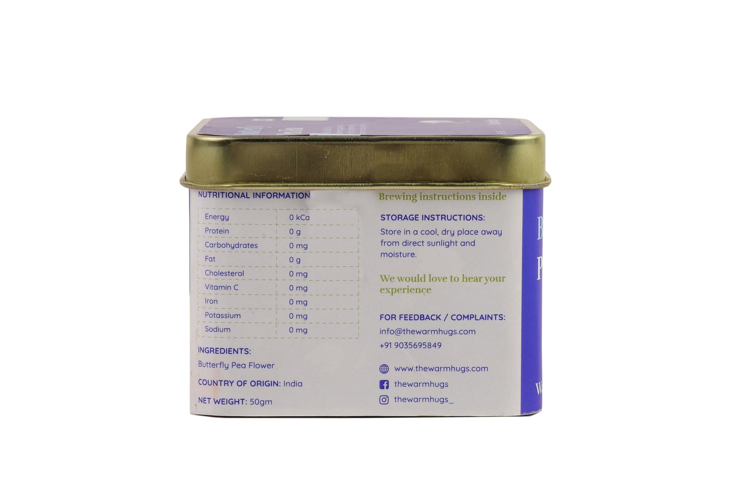 Spearmint Blue Tea – Refreshing Detox Herbal Tisane Blend | WarmHugs - WarmHugs